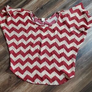 Kate rust and tan color sheer top